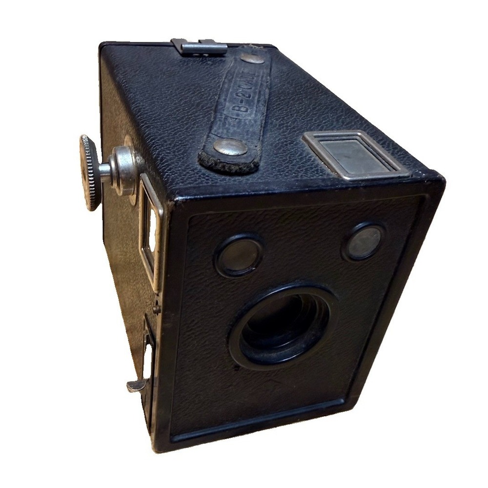 AGFA B-2 CADET Antique Vintage Box Snap Shot Film Camera USA ANSCO